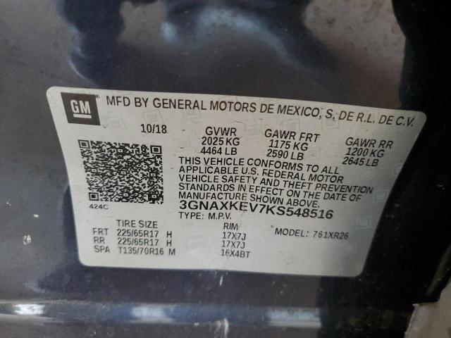 2019 CHEVROLET EQUINOX LT - 3GNAXKEV7KS548516