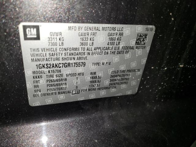 2016 GMC YUKON SLE 1GKS2AKC7GR175579