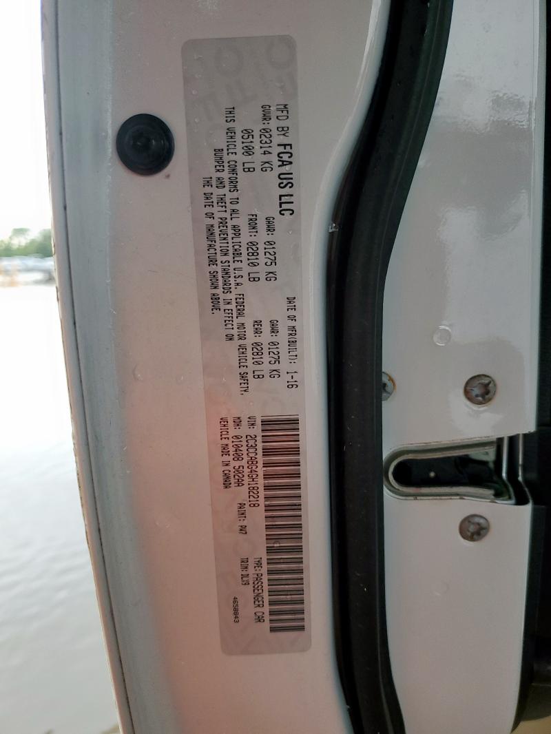2016 CHRYSLER 300 S - 2C3CCABG4GH182218