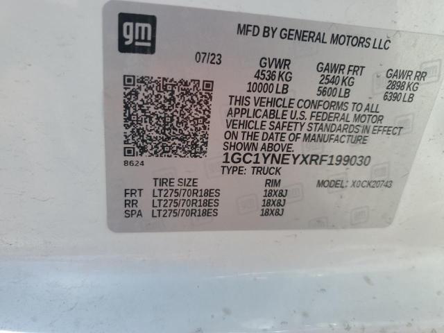 2024 CHEVROLET SILVERADO 1GC1YNEYXRF199030