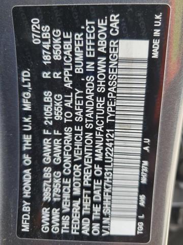 2020 HONDA CIVIC LX SHHFK7H31LU224121