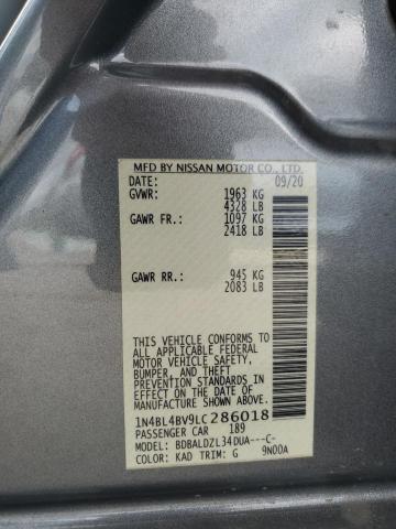 2020 NISSAN ALTIMA S 1N4BL4BV9LC286018