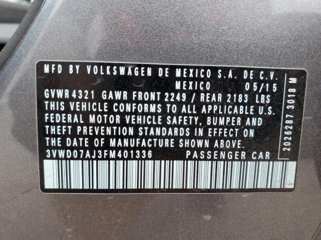 2015 VOLKSWAGEN JETTA SE 3VWD07AJ3FM401336