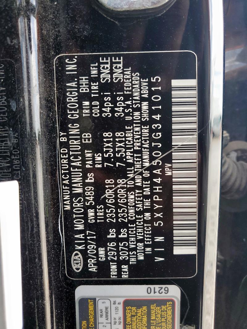 2018 KIA SORENTO EX 5XYPH4A50JG341015