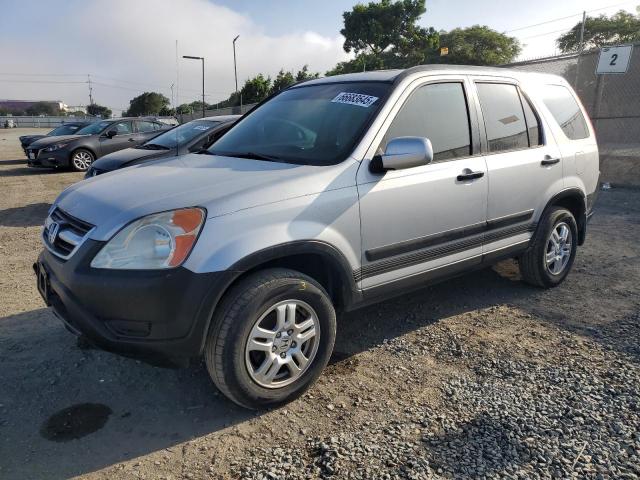 HONDA CR-V EX 2004 silver 4dr spor gas JHLRD77854C003130 photo #1