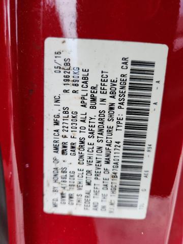 2016 HONDA ACCORD LX- 1HGCT1B47GA011724