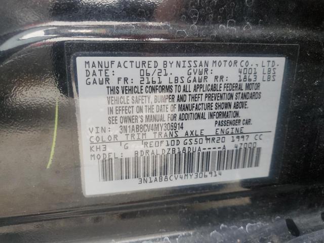 2021 NISSAN SENTRA SV 3N1AB8CV4MY306914