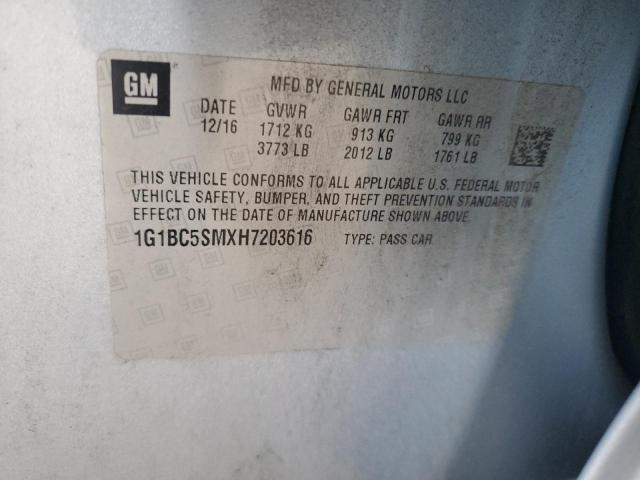 2017 CHEVROLET CRUZE LS - 1G1BC5SMXH7203616