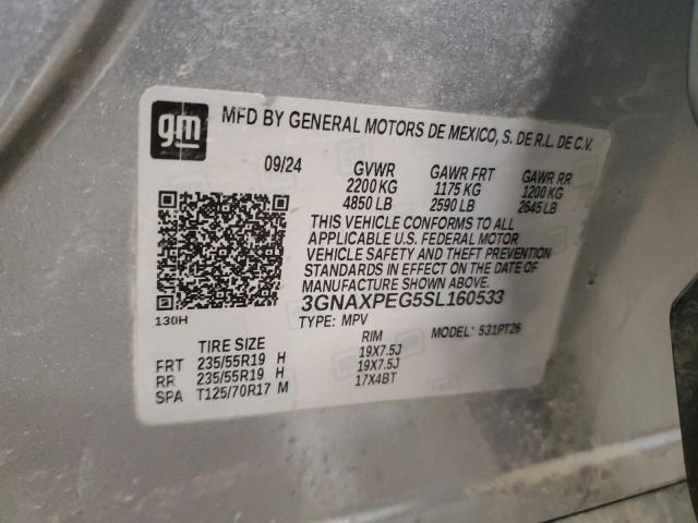 2025 CHEVROLET EQUINOX LT 3GNAXPEG5SL160533