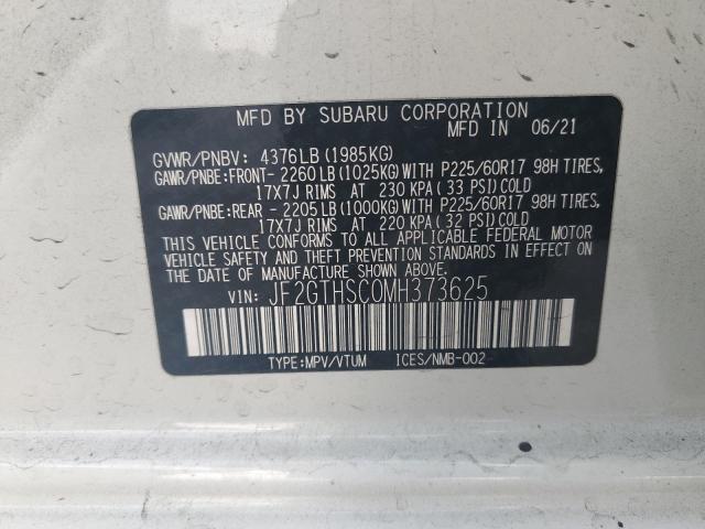 2021 SUBARU CROSSTREK JF2GTHSC0MH373625
