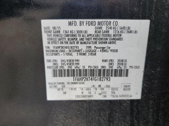 2015 FORD TAURUS SHO 1FAHP2KT4FG182793
