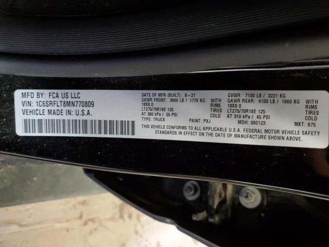 2021 RAM 1500 REBEL 1C6SRFLT8MN770809