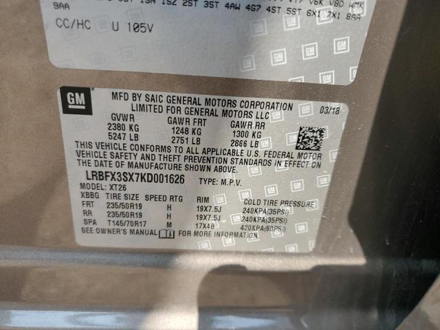 2019 BUICK ENVISION P LRBFX3SX7KD001626