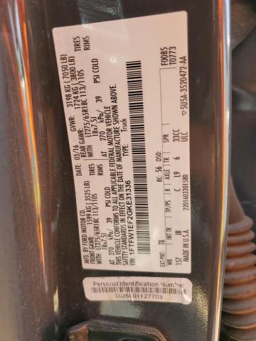 2016 FORD F150 SUPER - 1FTFW1EF2GKE31336