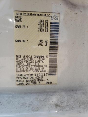 2021 NISSAN ALTIMA 1N4BL4DV3MN342117