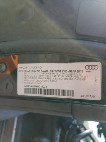 2017 AUDI A4 PREMIUM WAUENAF47HN015033
