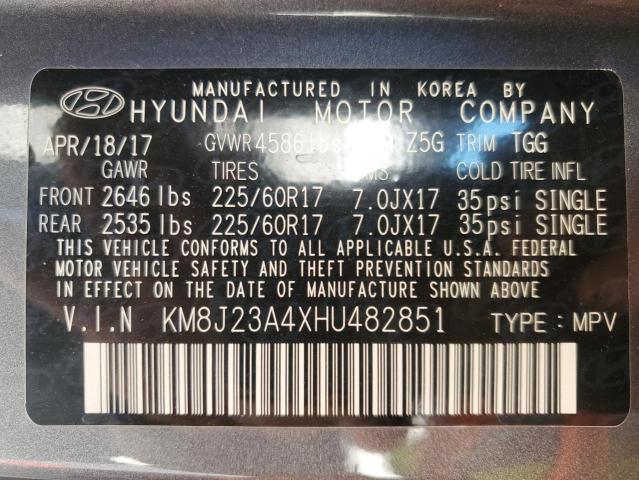 2017 HYUNDAI TUCSON SE - KM8J23A4XHU482851