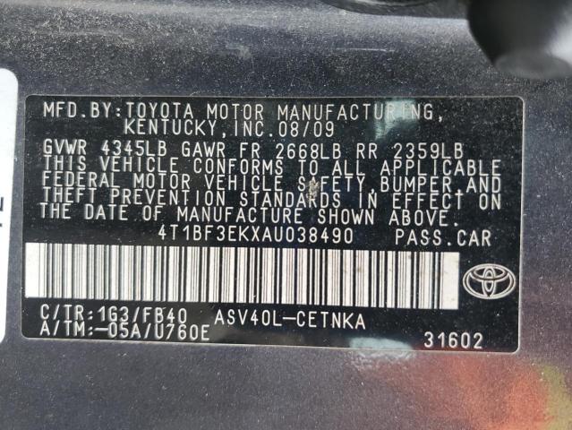 2010 TOYOTA CAMRY BASE - 4T1BF3EKXAU038490