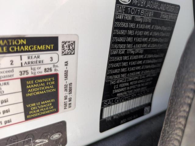 2019 LAND ROVER RANGE ROVE SALGV2RE8KA530815