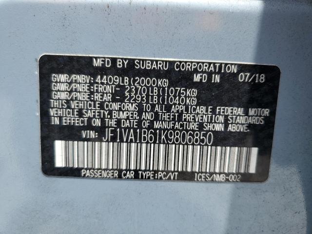 2019 SUBARU WRX PREMIU JF1VA1B61K9806850