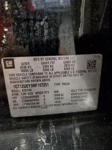 2017 GMC SIERRA K25 1GT12UEY3HF107251