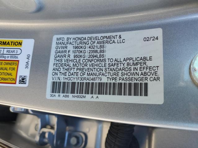 2024 HONDA ACCORD EX 1HGCY1F30RA048779