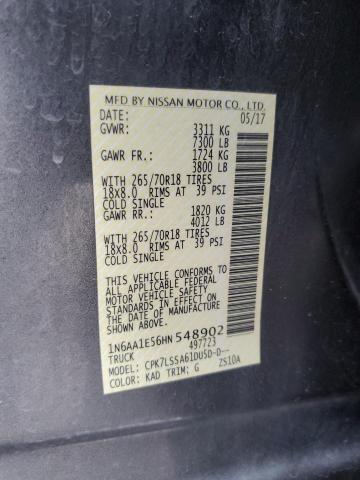 2017 NISSAN TITAN SV 1N6AA1E56HN548902