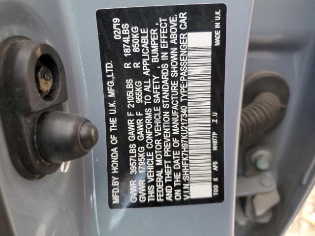 2019 HONDA CIVIC SPOR - SHHFK7H97KU217340