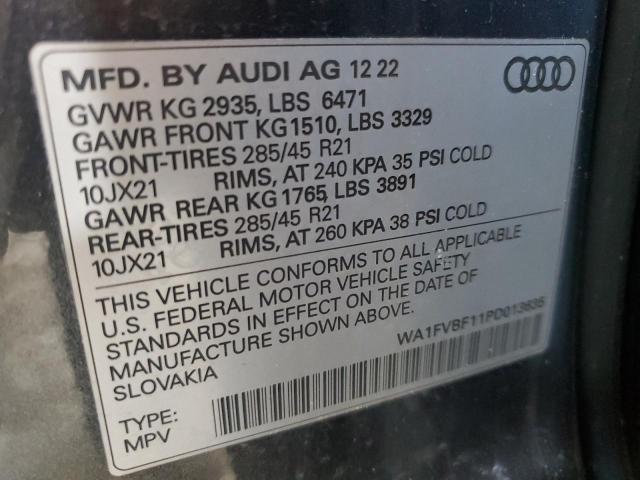 2023 AUDI Q8 PRESTIG WA1FVBF11PD013635