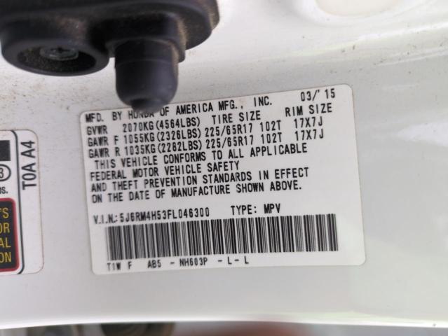 2015 HONDA CR-V EX 5J6RM4H53FL046300