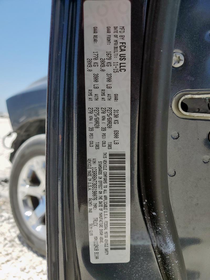 2016 RAM 1500 LARAM 1C6RR6NT3GS190076