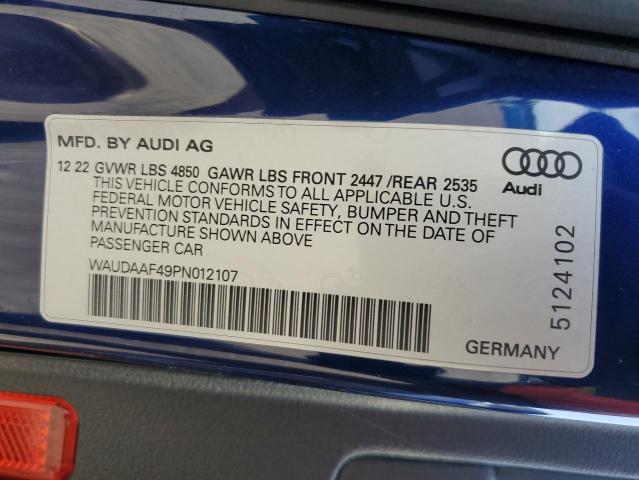 2023 AUDI A4 PREMIUM WAUDAAF49PN012107