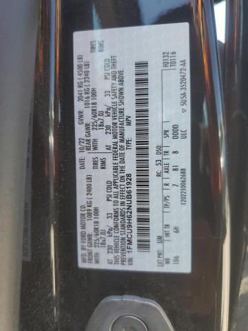 2022 FORD ESCAPE SEL - 1FMCU9H62NUB61928