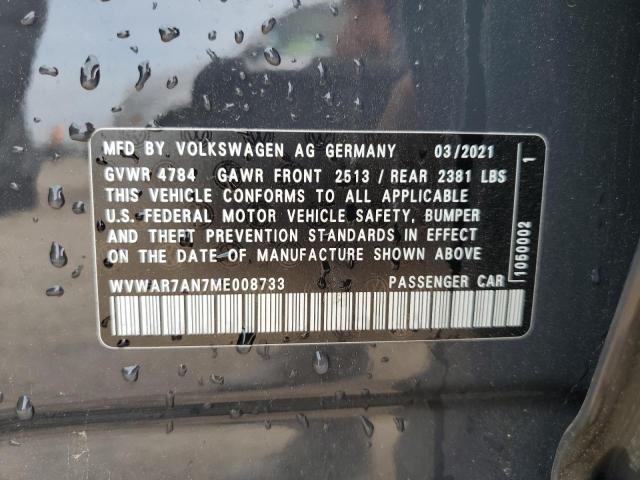 2021 VOLKSWAGEN ARTEON SE WVWAR7AN7ME008733