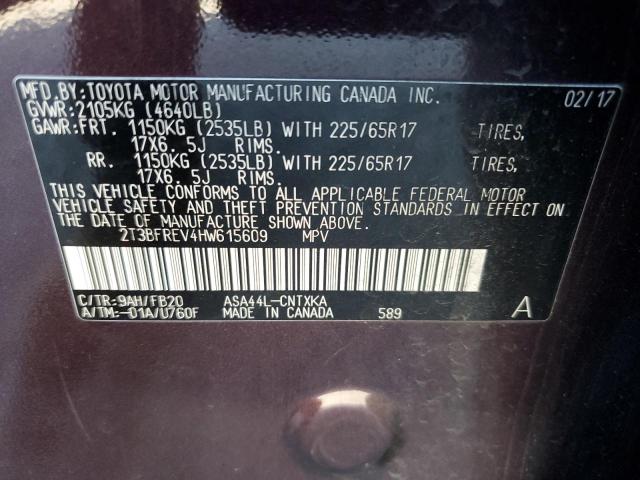 2017 TOYOTA RAV4 LE - 2T3BFREV4HW615609
