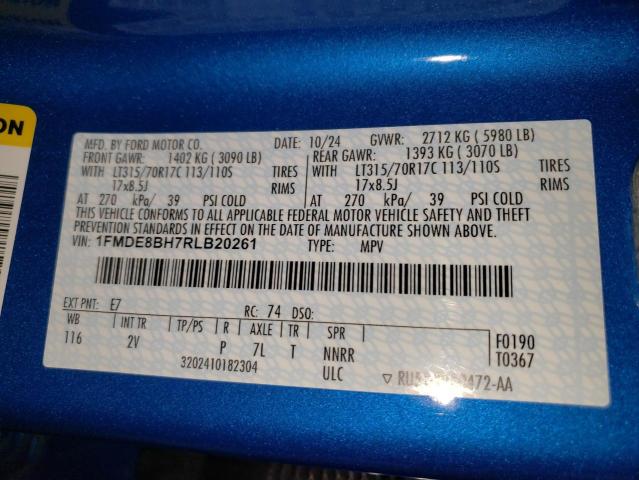 2024 FORD BRONCO OUT 1FMDE8BH7RLB20261