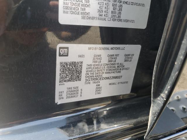 2021 GMC SIERRA K1500 ELEVATION 1GTR9CED0MZ298027