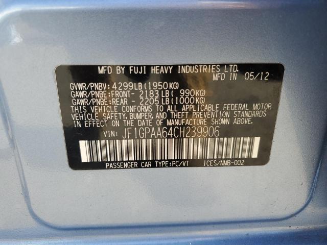 2012 SUBARU IMPREZA #3263934182