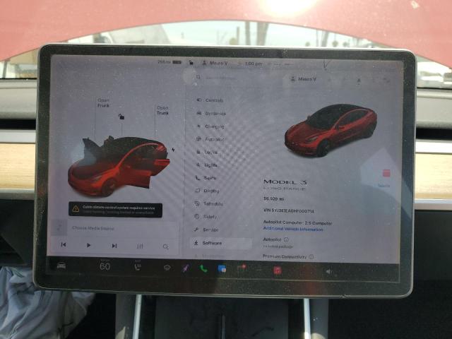 2017 TESLA MODEL 3 5YJ3E1EA0HF000714