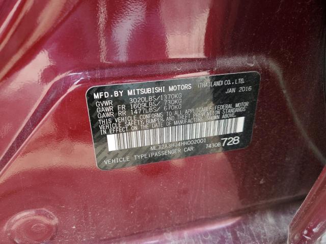 2017 MITSUBISHI MIRAGE ES ML32A3HJ4HH002001