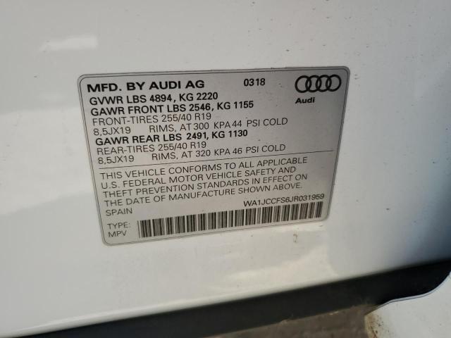 2018 AUDI Q3 PREMIUM WA1JCCFS6JR031959