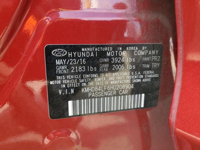 2017 HYUNDAI ELANTRA SE - KMHD84LF6HU208904