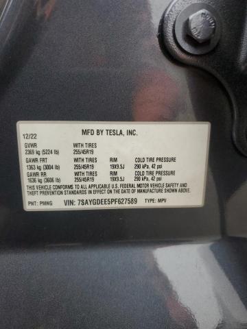 2023 TESLA MODEL Y 7SAYGDEE5PF627589