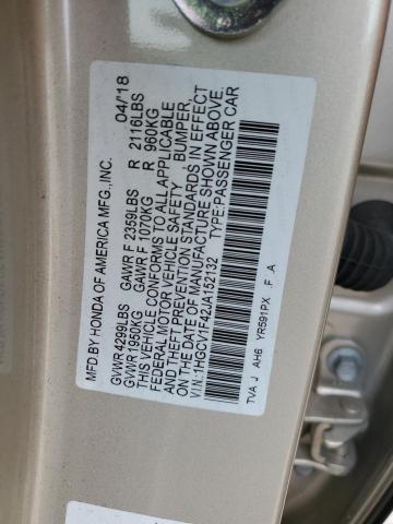 2018 HONDA ACCORD EX 1HGCV1F42JA152132