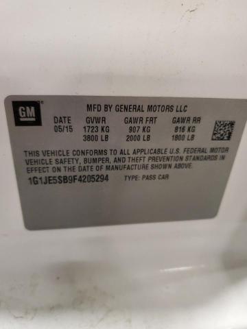 2015 CHEVROLET SONIC LTZ 1G1JE5SB9F4205294