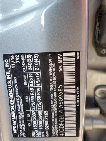 2015 MERCEDES-BENZ GL 450 4MA - 4JGDF6EE7FA509685