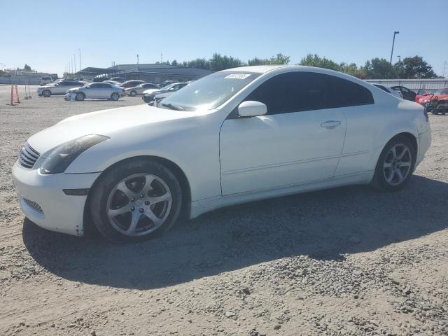 INFINITI G35 2003 white  gas JNKCV54E83M222217 photo #1