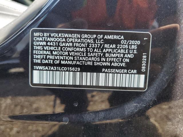 2020 VOLKSWAGEN PASSAT SE 1VWSA7A31LC015629