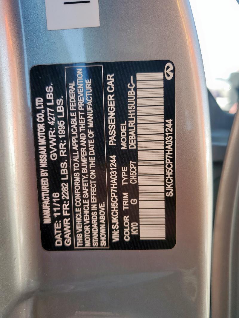 2017 INFINITI QX30 BASE SJKCH5CP7HA031244