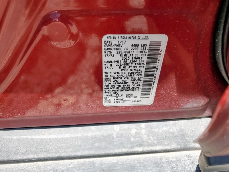 2017 NISSAN ROGUE S - JN8AT2MT4HW392313